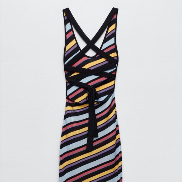 NWT ZARA STRIPED KNIT DRESS - Picture 10 of 11